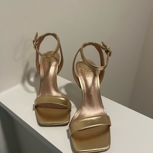Cute Vince Camuto Metallic Gold Heels